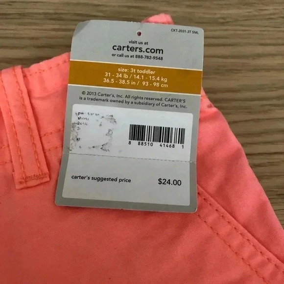 🆕Carter’s Boy Neon Color Shorts 3T🆕 - Picture 4 of 4